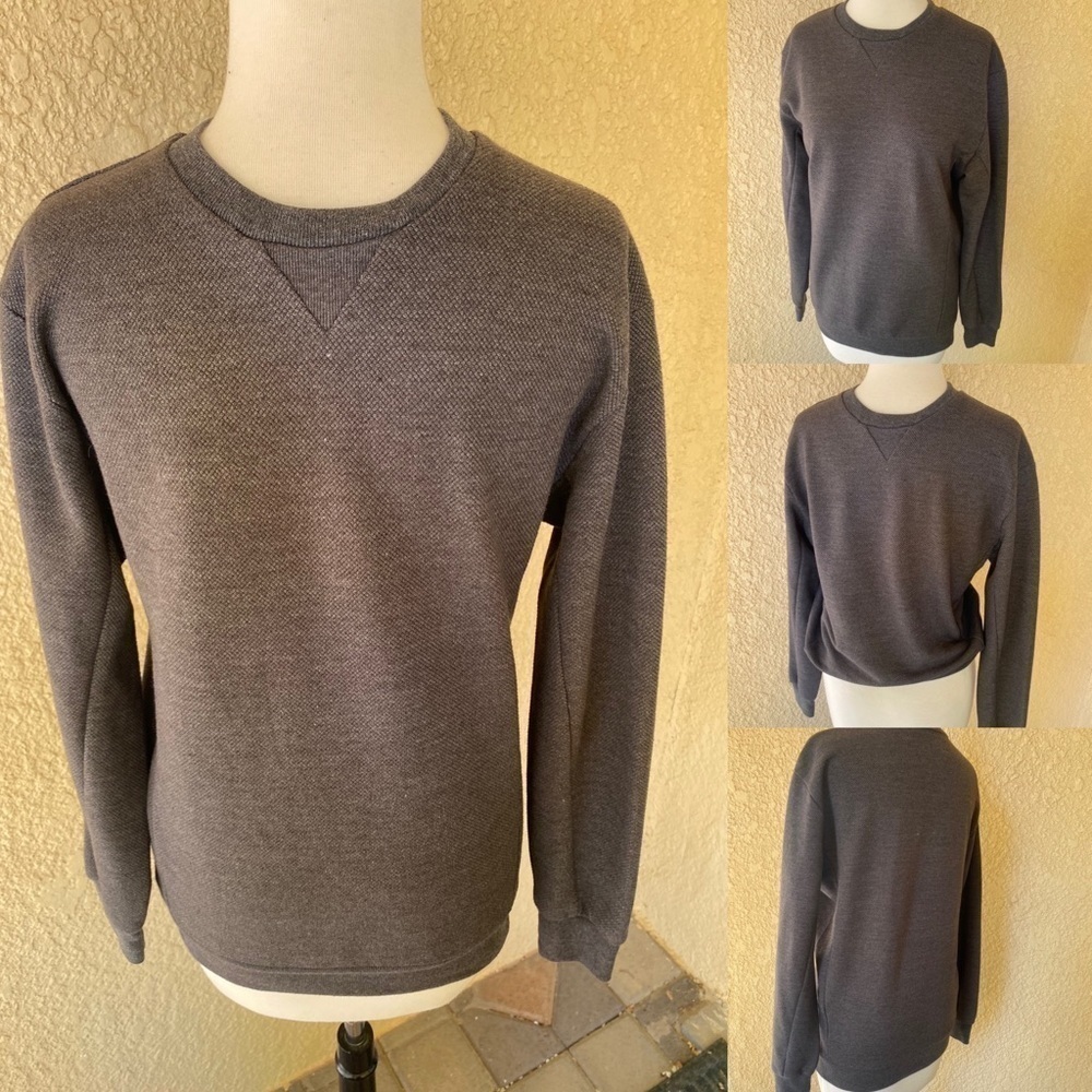 ZARA Essentials Unisex Long Sleeve Sweatshirt Gray Size Small‎